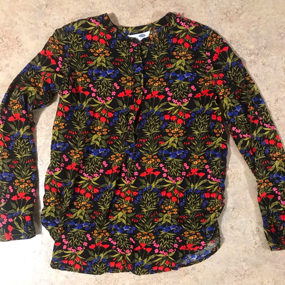 Old Navy Floral Blouse Size Small